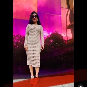 NWT Zara Women's Open Knit Dress With Lining |Size Small